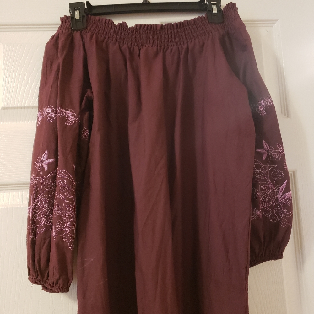 Off the Shoulder Shirt Purple
